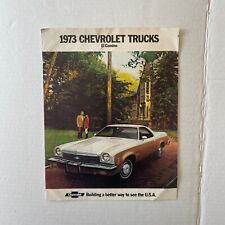 1973 Chevrolet El Camino sales brochure 6 pg folder ORIGINAL literature picture