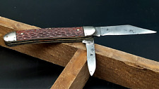 Rare VINTAGE ULSTER 40 JACK 2 BLADES - U.S.A pocket knife bone handle picture