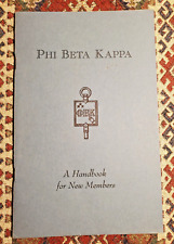 PHI BETA KAPPA, A HANDBOOK FOR NEW MEMBERS, 1976-79 AMERICAN SCHOLARS picture