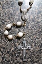 Vintage Ave Maria Blessed Virgin Mary & Jesus Italy Rosary  picture