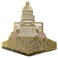 Vintage Sacramento California State Capitol Travel Souvenir Pin picture