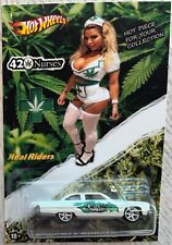 White '75 Chevy Caprice Classic Custom Matchbox Car w/ Real Riders 420 Nurses picture