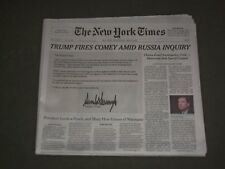 2017 MAY 10 NEW YORK TIMES - DONALD TRUMP FIRES JAMES COMEY AMID RUSSIA INQUIRY picture
