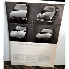 1968 1969 Volkswagen Karmann Ghia Vintage Print Ad 60s Original picture