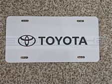 Toyota Logo Black Vanity Plate metal novelty white plate picture