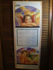 Reversible Bamboo Style Hanging Calendar 1998-1999 with Raphael's Iconic Cherubs picture
