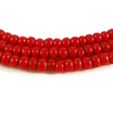 Red White Heart Venetian Trade Beads picture