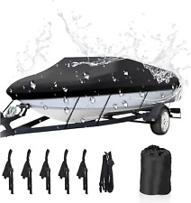 Trailerable Boat Cover Waterproof Heavy Duty Marine Grade Polyester Canvas Fits picture
