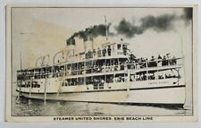 Pennsylvania Steamer United Shores Erie Beach Line Postcard T4 picture