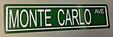 MONTE CARLO AVE METAL STREET SIGN FITS CHEVY CHEVROLET SS 402 454 MANCAVE SHOP picture