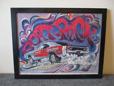 1968 ORIGINAL DODGE BOYS DICK LANDY 19x25 FRAMED POSTER CHARGER-WISE ADVERTISING picture