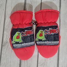 SUPER RARE Vintage 1984 The Real Ghostbusters Kid's Red Winter Mittens/Gloves picture