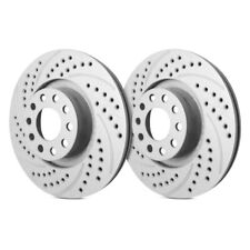 For Dodge Viper 92-02 Double Drilled & Slotted 1-Piece Front Brake Rotors picture