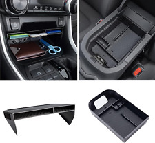 2PCS Center Console Organizer Tray and Armrest Storage Box Compatible with Toyot picture