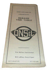 JULY 1971 QUEBEC NORTH SHORE & LABRADOR QNS&L PUBLIC TIMETABLE picture