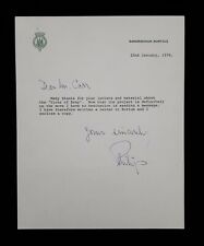 Rare 1976 British Royalty Prince Philip Duke of Edinburgh Signed Letter Document picture