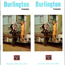 Nov 1966 Apr 1967 Burlington Route Railroad Timetable Train Schedule Brochure 4H picture