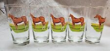 American Quarter Horse glasses Patton Anchor Hocking 1960s picture