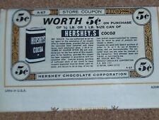 1971 HERSHEY'S coupon ephemera ad movie prop vintage love picture