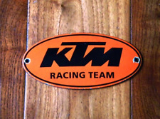 VINTAGE KTM RACING TEAM PORCELAIN SIGN ~5-1/2