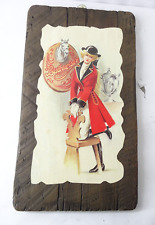 Antique Retro Budweiser Girl Sign by Workers Union Label VERY RARE picture