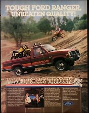 1984 Vintage ad Ford Ranger retro truck 4x4 Brown motorcycle photo    05/11/23 picture