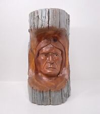 Wood Carved Indian Native American Signed David V Goodlett  6