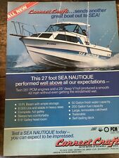 vintage 1984 correct craft 27’ sea nautique boat print ad picture