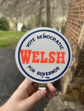 1961-1965 Matthew Welsh For Governor Indiana License Plate Topper Democratic picture