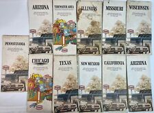 Lot of 11 Vintage Texaco Road Maps California, Texas, Chacago, New Mexico, MORE picture