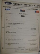 May 12, 1972 FORD Technical Service Bulletin Number 17   BIS picture