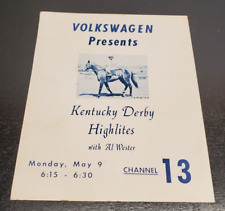 1951 Volkswagen Presents Kentucky Derby Highlights Advertising Card picture