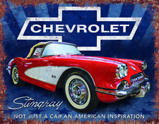 Corvette Stingray Metal Tin Sign 1957 Chevy Home Garage Shop Wall Decor #2471 picture