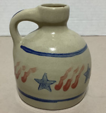 Vintage Beaumont Brothers Pottery BBP Mini Jug Americana USA Salt Glaze 4-1/2
