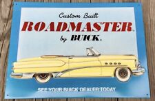Roadmaster By Buick “Custom Built” Tin Metal Advertisement Sign, 11” x 16.25” picture