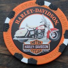 Harley-Davidson Shovelhead 1966-1984 Poker Chip Limited Edition Orange Black picture