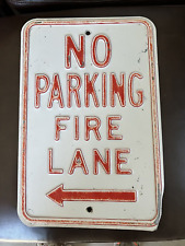 vintage embossed NO PARKING FIRE LANE 18 x 12 sign picture