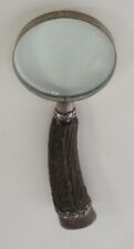Vintage Large Sterling Silver & Wooden Handle Magnifying Glass picture