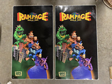 Rampage World Tour NEW OLD STOCK Arcade Game Side Art Set , Midway Games 1997 picture