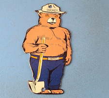 Vintage Smokey the Bear Sign - Porcelain Forest Fires Gas Oil Service Pump Sign picture