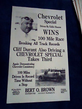 CHEVROLET SPECIAL RACE CAR ADVERTISING EDDIE HEARNE CLIFF DURANT Arizona picture