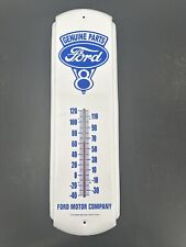 Ford Motor Co Genuine Parts V8 Steel Wall Thermometer White Blue 17