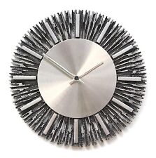 BRUTALIST Vintage GERMAN 1960s Midcentury Wall Clock Lounge Decorative Sunray picture