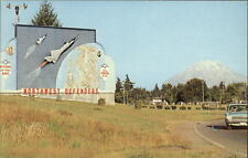 McChord Air Force Base Washington sign 325th Fighter Wing Mt Rainier postcard picture