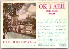 1953 QSL Radio Card Code OK1AEH Czechoslovakia Praha Amateur Station Postcard picture
