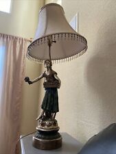 Antique L & F Moreau Flower Girl Table Lamp picture