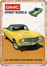 METAL SIGN - 1972 GMC Sprint Models Vintage Ad picture