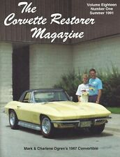 NCRS The Corvette Restorer Magazine 18#1 Summer 1991 1967 Corvette Convertible picture