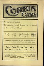 1906 PAPER AD CAR AUTO 4 PG Corbin Model E G Automobile Reliance Oldsmobile S  picture