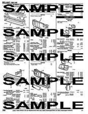 Collision part numbers for 1981-1989 Plymouth Reliant Mopar Chrysler reprinted picture